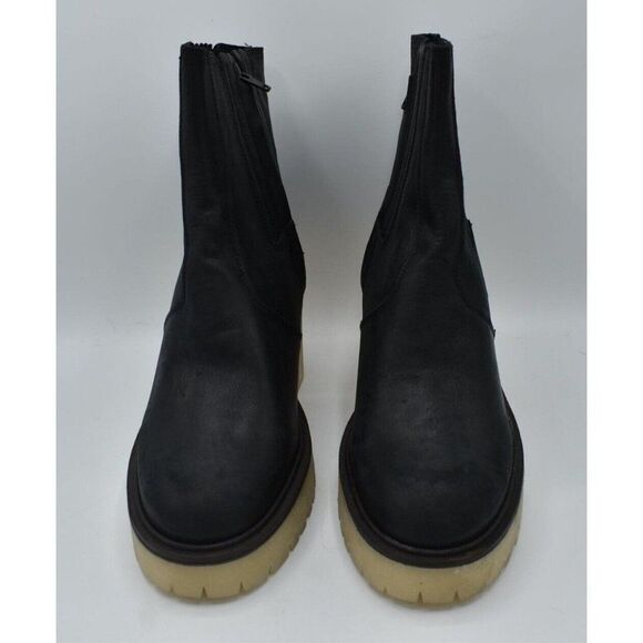 Free People EU 41 US 11 James Black Leather Lugged Heel Chelsea Platform Boot - Picture 5 of 9